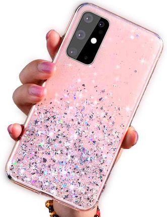 Etui Huawei P Smart 2020 Brokat Cekiny Glue Glitter Case Różowe