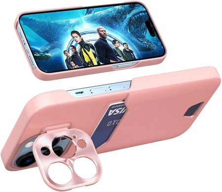 Leather Stand Case Etui Samsung Galaxy S23 Pokrowiec Portfel Na Kartę Z Podstawką Różowe