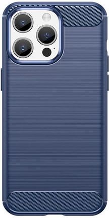 Elastyczne Etui Wzór Karbon Do Iphone 15 Pro Max Carbon Case Niebieskie
