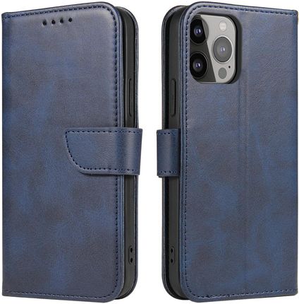Etui Portfel Z Klapką Podstawką Do Iphone 15 Pro Magnet Case Niebieskie