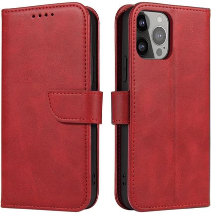 Etui Portfel Z Klapką Podstawką Do Iphone 15 Plus Magnet Case Czerwone