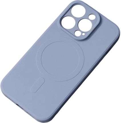 Silikonowe Magnetyczne Etui Iphone 14 Plus Silicone Case Magsafe Szaroniebieskie