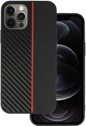 Tel Protect Carbon Case Do Iphone 12 Pro Max Czarny Z Czerwonym Paskiem