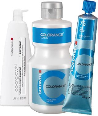 Goldwell Colorance Color Infuse zestaw do koloryzacji półtrwałej: krem koloryzujący Colorance Color Infuse + oksydant 120ml + szampon post color 25 m