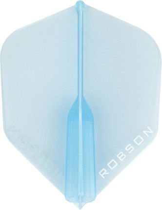 Piórko dart Robson Plus Crystal Clear Flights, Kolor: Niebieski, Kształt: No.6