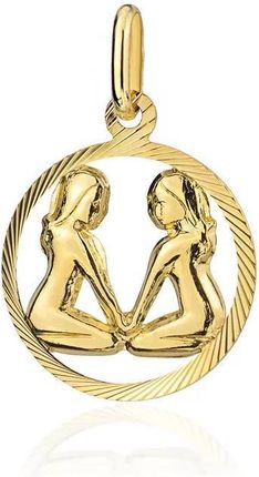 Biżuteria Gabor Złota Zawieszka Znak Zodiaku Bliźnięta 585