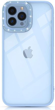 Kingxbar Sparkle Series Etui Iphone 13 Pro Max Z Kryształami Obudowa Pokrowiec Na Tył Plecki Niebies