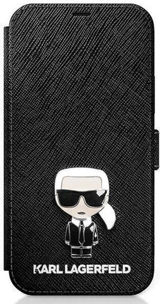 Karl Lagerfeld Klflbkp12Sikmsbk Iphone 12 Mini 5 4" Czarny Black Book Saffiano Ikonik Metal