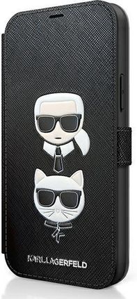 Karl Lagerfeld Klflbkp12Ssakickcbk Iphone 12 Mini 5 4" Czarny Black Book Saffiano Choupette
