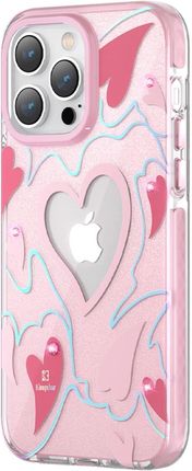 Kingxbar Heart Star Series Etui Iphone 14 Pro Max W Gwiazdki Pink