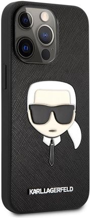 Karl Lagerfeld Klhcp13Lsakhbk Iphone 13 Pro 6 1" Czarny Black Hardcase Saffiano Ikonik Karl`S H