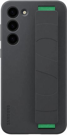 Samsung Silicone Grip Cover Etui Galaxy S23 Silikonowy Pokrowiec Z Paskiem Na Rękę Czarne