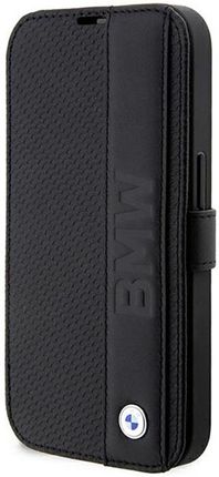 Bmw Etui Bmbkp14X22Rdpk Iphone 14 Pro Max 6 7" Czarny Black Bookcase Leather Textured Stripe