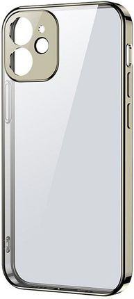 Joyroom New Beauty Series Ultra Cienkie Przezroczyste Etui Z Metaliczną Ramką Do Iphone 12 Pro Złoty