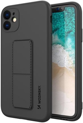 Wozinsky Kickstand Case Elastyczne Silikonowe Etui Z Podstawką Iphone 11 Pro Max Czarny