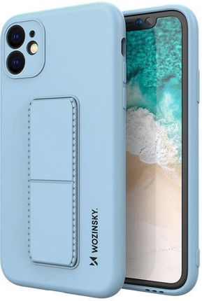 Wozinsky Kickstand Case Elastyczne Silikonowe Etui Z Podstawką Iphone 11 Pro Max Jasnoniebieski