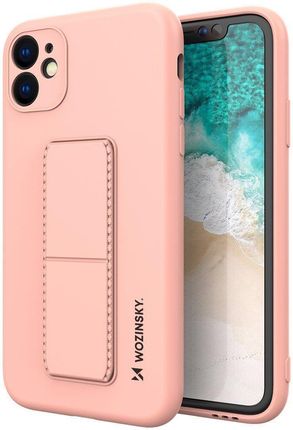 Wozinsky Kickstand Case Elastyczne Silikonowe Etui Z Podstawką Iphone 12 Mini Różowy