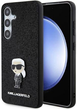 Karl Lagerfeld Etui Fixed Glitter Ikonik Logo Metal Pin Na Samsung Galaxy S24 Czarne