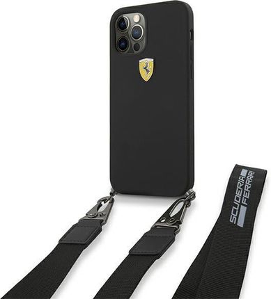 Ferrari Festrahcp12Mbk Iphone 12 Pro 6 1" Czarny Black Hardcase On Track Silicone With Strap