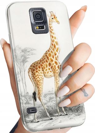 Etui Do Samsung Galaxy S5 S5 Neo Żyrafa Śmieszne Sawanna Obudowa