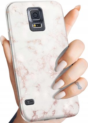 Etui Do Samsung Galaxy S5 S5 Neo Białe Kamień Kształty Obudowa