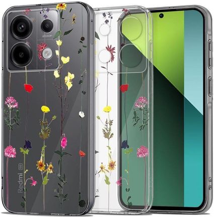 Tech Protect Etui Xiaomi Redmi Note 13 Pro 5G Poco X6 Flexair Garden Floral Transparentne