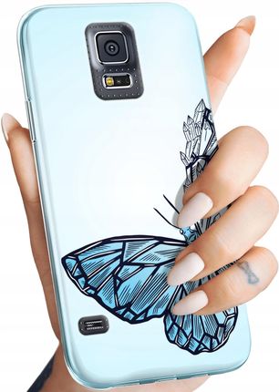 Etui Do Samsung Galaxy S5 S5 Neo Motyle Butterfly Barwne Obudowa