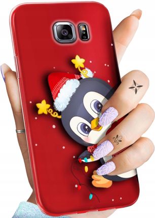 Etui Do Samsung Galaxy S6 Edge Święta Christmas Mikołaj Pingwin Case