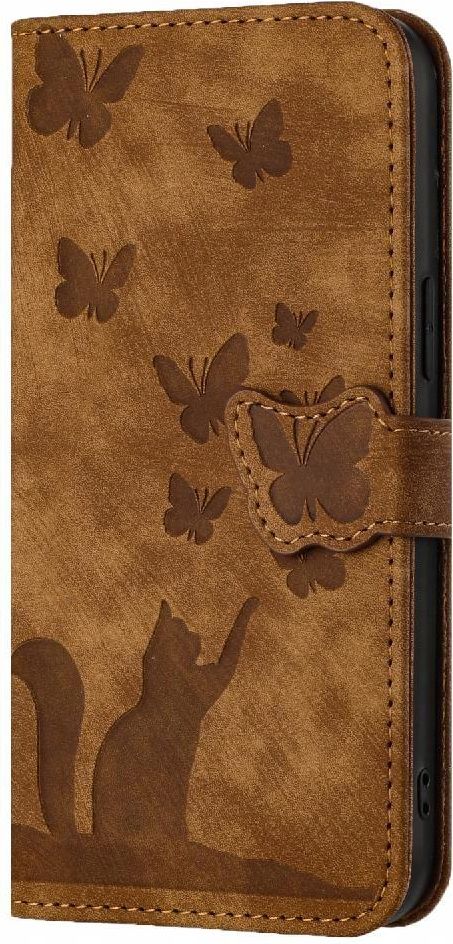 neinei Cover per OPPO A74 5G/A54 5G Custodia,Flip Folio Case con [Slot per Schede] [Supporto] [Magnetico],Design con Cerniera,Premium TPU/PU Portafoglio Custodie,Oro Rosa