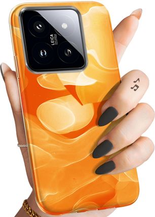 Etui Do Xiaomi 14 Pro Pomarańczowe Pomarańcze Orange Obudowa Case