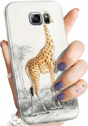 Etui Do Samsung Galaxy S6 Edge Żyrafa Śmieszne Sawanna Obudowa Case
