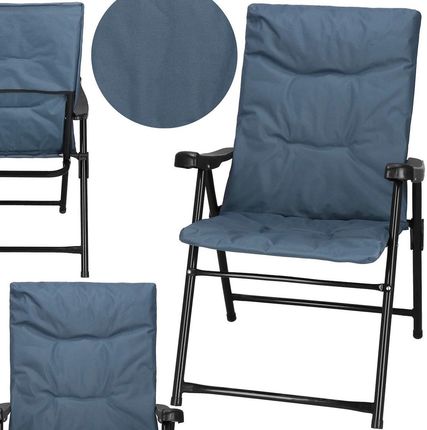 Krzesło Na Plaże Wędkarskie Składane Krzesełko Kempingowe Niebieskie