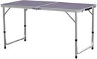 Stolik Turystyczny Składany Kempingowy 120x60x70/62/55cm Szary