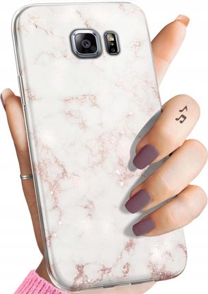 Etui Do Samsung Galaxy S6 Edge Białe Kamień Kształty Obudowa Case