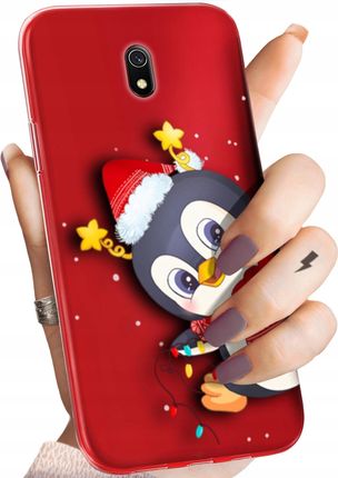 Etui Do Xiaomi Redmi 8A Święta Christmas Mikołaj Pingwin Obudowa Case