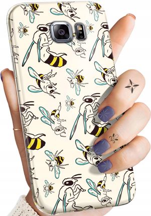 Etui Do Samsung Galaxy S6 Edge Owady Motyle Pszczółki Obudowa Case