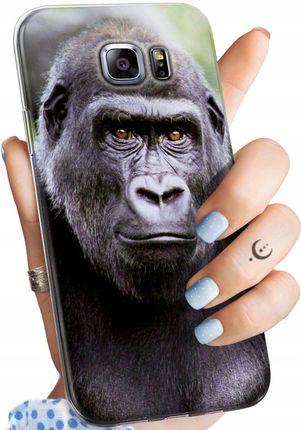 Etui Do Samsung Galaxy S6 Edge Małpki Małpa Nosacz Obudowa Pokrowiec