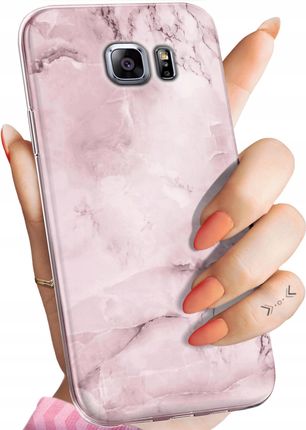 Etui Do Samsung Galaxy S6 Edge Różowe Golden Rose Pudrowy Róż Case