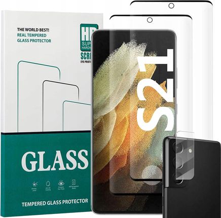 Amazon 2X Szkło Hartowane Samsung Galaxy S21 5G Z Czarną Ramką Ochrona Aparatu