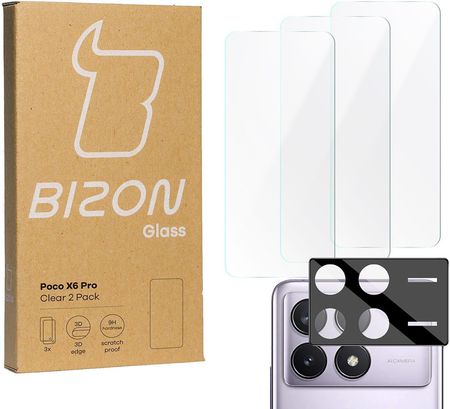 Bizon 3X Szkło Szybka Na Aparat Clear 2 Pack Do Xiaomi Poco X6 Pro