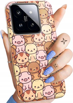 Etui Do Xiaomi 14 Pro Zwierzęta Pieski Kotki Lamy Domowe Dziekie Case