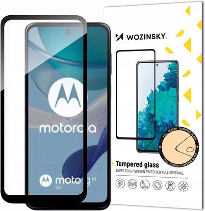 Wozinsky Wytrzymałe Szkło Hartowane Do Motorola G53 Na Cały Ekran Z Ramką