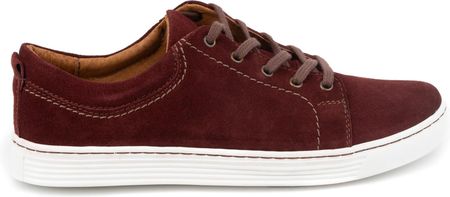 Buty Męskie skórzane casual 946MA bordowe