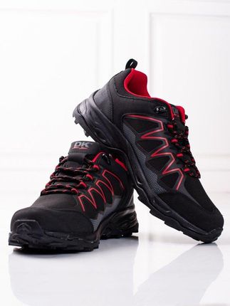 Męskie buty trekkingowe DK czarno- czerwone Softshell 41