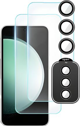4Kom Pl Szkło Hartowane Do Samsung Galaxy S23 Fe 2X Na Ekran 1X Obiektyw Aprat Lens Zestaw Szkieł
