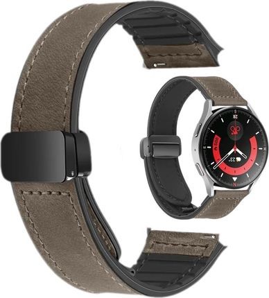 Kbr Games Szarobrązowy Magnetyczny Pasek Opaska 20Mm Zegarków Samsung Amazfit Garmin