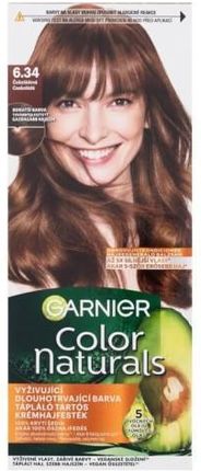 Garnier Color Naturals Trwała Farba Do Włosów Z Odżywczymi Olejami 40ml Odcień 6.34 Chocolate