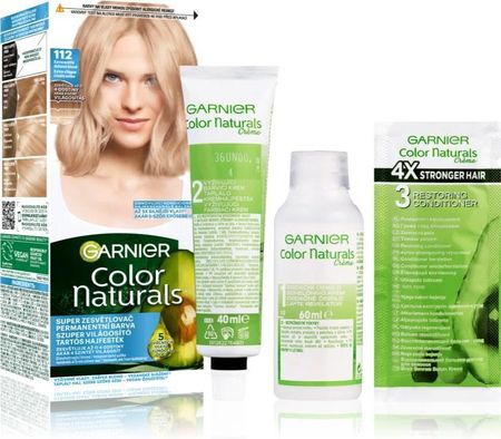 Garnier Color Naturals Rozjaśniająca Farba Do Włosów Z Odżywczymi Olejami 40ml Odcień 112 Extra Light Irid Blonde