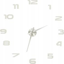 Zdjęcie Zegar ścienny naklejany duży 80-120cm srebrny 12 cyfr - Świebodzice