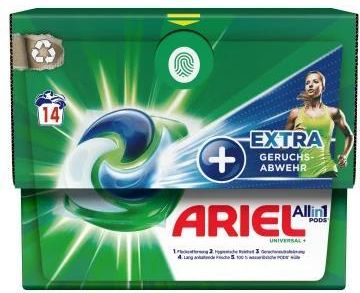 Ariel Universal+ Extra Geruchs-Abwehr Kapsułki do Prania 14 szt.